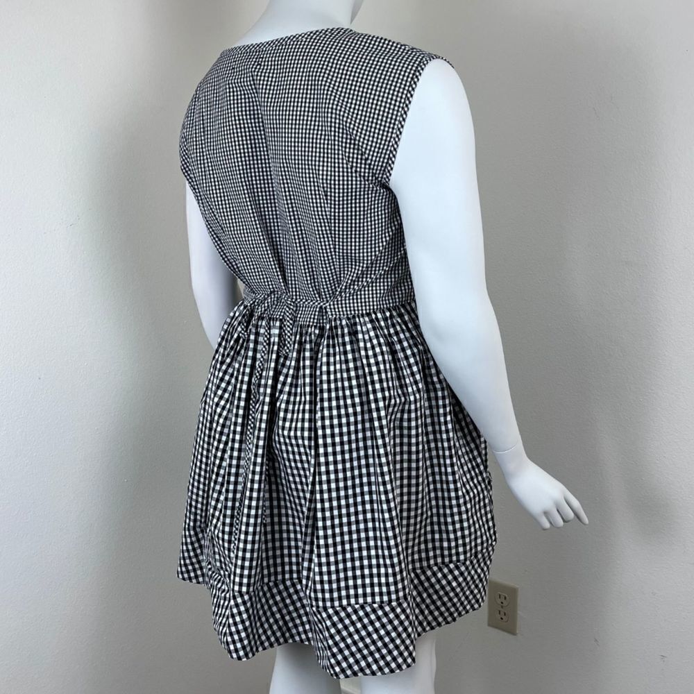 Madewell Women Size L Crepe Gingham Cotton Fit & Flare Baby Doll Mini NEW Dress - Picture 10 of 17